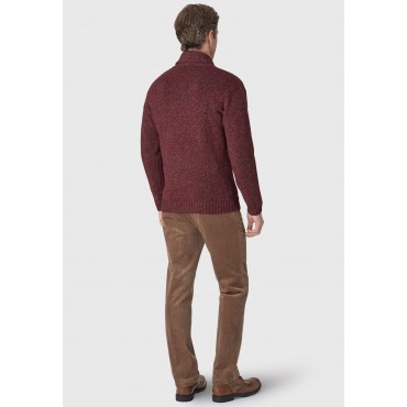 Jumpers Brook Taverner Shaw Cranberry Shawl Collar Jumper £71.00