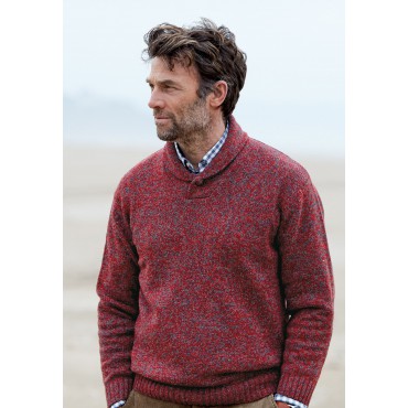 Jumpers Brook Taverner Shaw Cranberry Shawl Collar Jumper £71.00