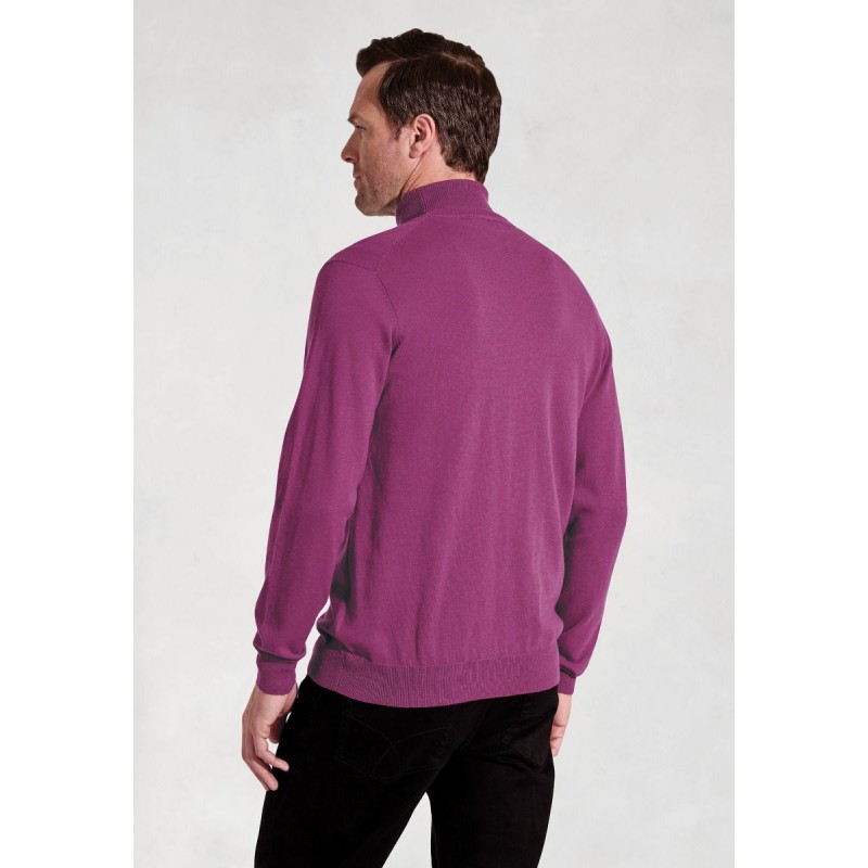 Jumpers Brook Taverner Cornwall Plum Cotton Merino Roll Neck Jumper £54.00