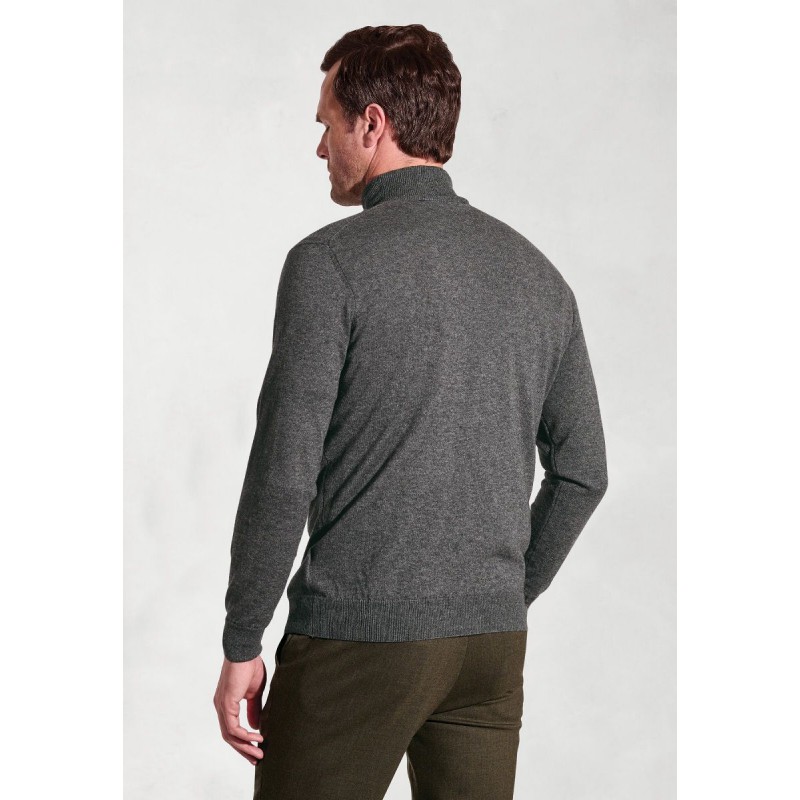 Jumpers Brook Taverner Cornwall Charcoal Cotton Merino Roll Neck Jumper £54.00