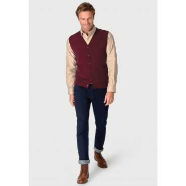 Waistcoats Brook Taverner Salcombe Wine Merino Wool Waistcoat £71.00