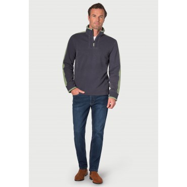 Sweatshirts Brook Taverner Cork Airforce Cotton-Rich Zip Neck Sweatshirt £62.00