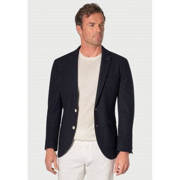 Knitted Ties Brook Taverner Tailored Fit Larkins Navy Knitted Unstructured Jacket £54.00