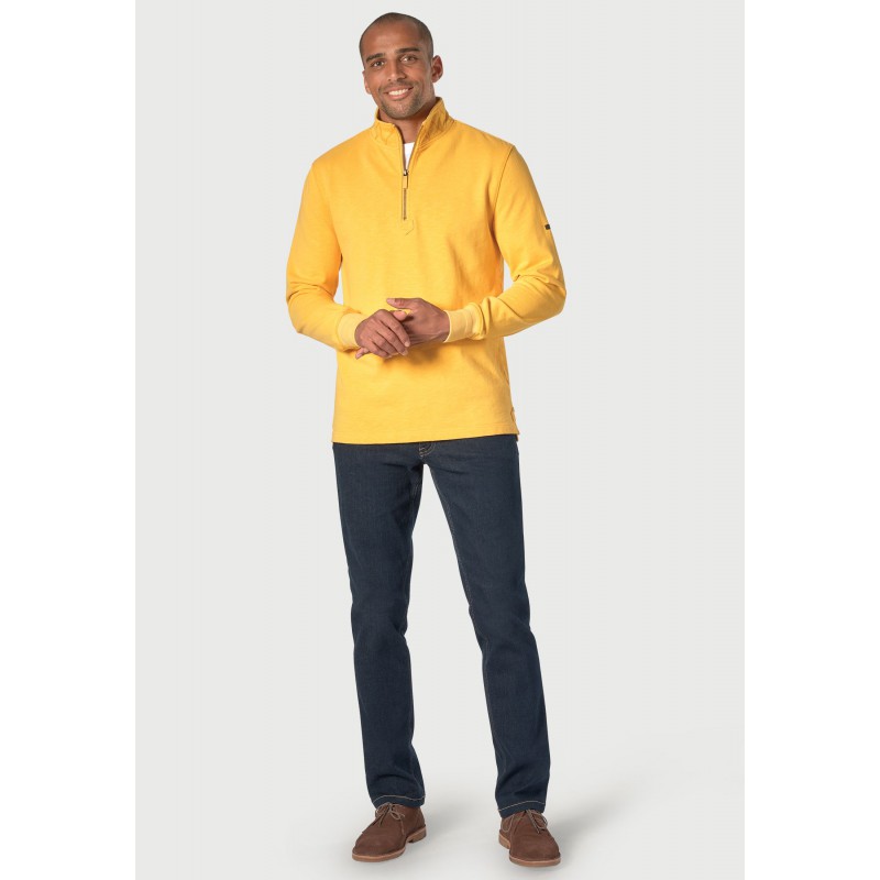 Pocket Square Brook Taverner Cash Pure Cotton Lemon Zip Neck Sweatshirt £62.00