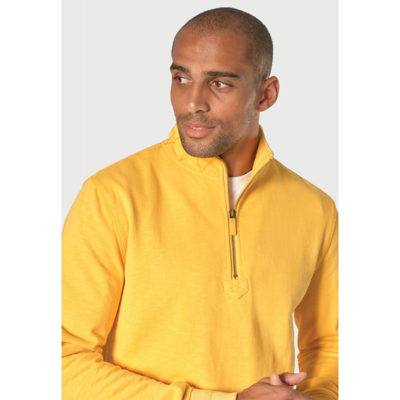 Pocket Square Brook Taverner Cash Pure Cotton Lemon Zip Neck Sweatshirt £62.00