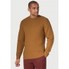 Knitted Ties Brook Taverner Lune Ochre Lambswool Lattice Stitch Crew Neck Jumper £71.00