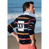 Union Brook Taverner Parfitt Navy Pure Cotton Stripe Rugby Shirt £62.00