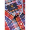 Cufflinks Brook Taverner Regular Fit Rose Madras Check Short Sleeve Cotton Shirt £116.00