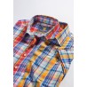 Cufflinks Brook Taverner Regular Fit Rose Madras Check Short Sleeve Cotton Shirt £116.00