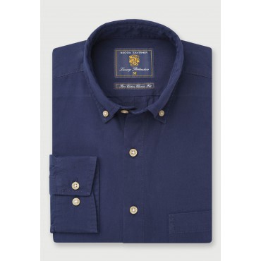 Silk Hankies Brook Taverner Regular Fit And Tailored Fit Navy Cotton Twill Shirt £54.00