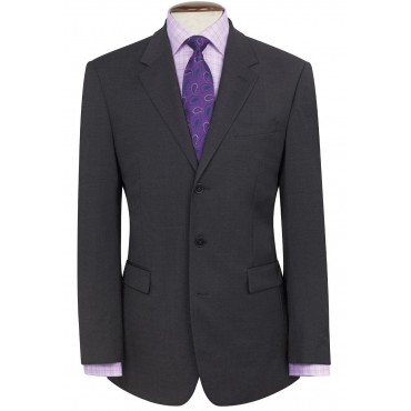 Suits Brook Taverner Regular Fit Charcoal Imola Three Button Crease Resistant Suit £144.00