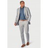 Suit Trousers Brook Taverner Tailored Fit Drewett Blue Stripe Cotton Stretch Seersucker Trouser Suit £178.00