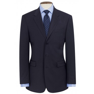 Suits Brook Taverner Regular Fit Navy Imola Three Button Crease Resistant Suit £144.00