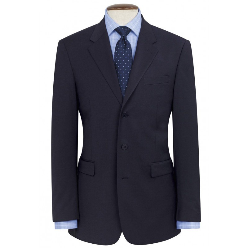 Suits Brook Taverner Regular Fit Navy Imola Three Button Crease Resistant Suit £144.00