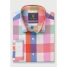 Shirts Brook Taverner Tailored Fit Blue Turquoise Aqua Rose White And Apricot Seasonal Colours Cotton Shirt £53.00