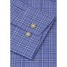 Oxford Shirts Brook Taverner Tailored Fit Sky Blue Check Cotton Oxford Shirt £116.00