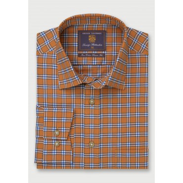 Oxford Shirts Brook Taverner Regular Fit Gold Check Cotton Oxford Shirt £89.00