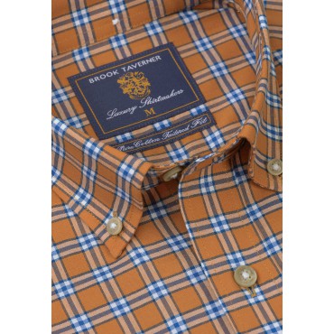 Oxford Shirts Brook Taverner Regular Fit Gold Check Cotton Oxford Shirt £89.00