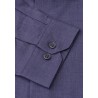 Shirts Brook Taverner Regular Fit Plain Blue Melange Shirt £116.00