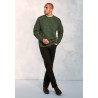 Jumpers Brook Taverner Pickering Forest Green Lambswool Guernsey Ribbed Crew Neck Jumper £71.00