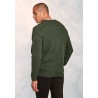 Jumpers Brook Taverner Pickering Forest Green Lambswool Guernsey Ribbed Crew Neck Jumper £71.00