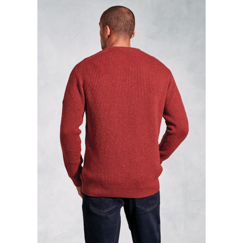 Jumpers Brook Taverner Pickering Berry Lambswool Guernsey Ribbed Crew Neck Jumper £71.00