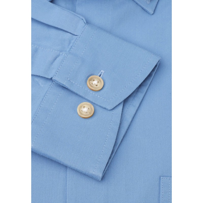 Twill Shirts Brook Taverner Regular Fit Sky Blue Cotton Twill Shirt £89.00