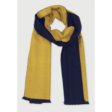 Scarves Brook Taverner Mustard And Navy Double Faced Scarf £27.00