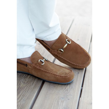 Moccasins Brook Taverner Cognac Suede Snaffle Moccasin £89.00