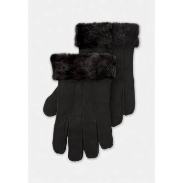 Gloves Brook Taverner Black Sheepskin Glove With Fur Cuff £15.00