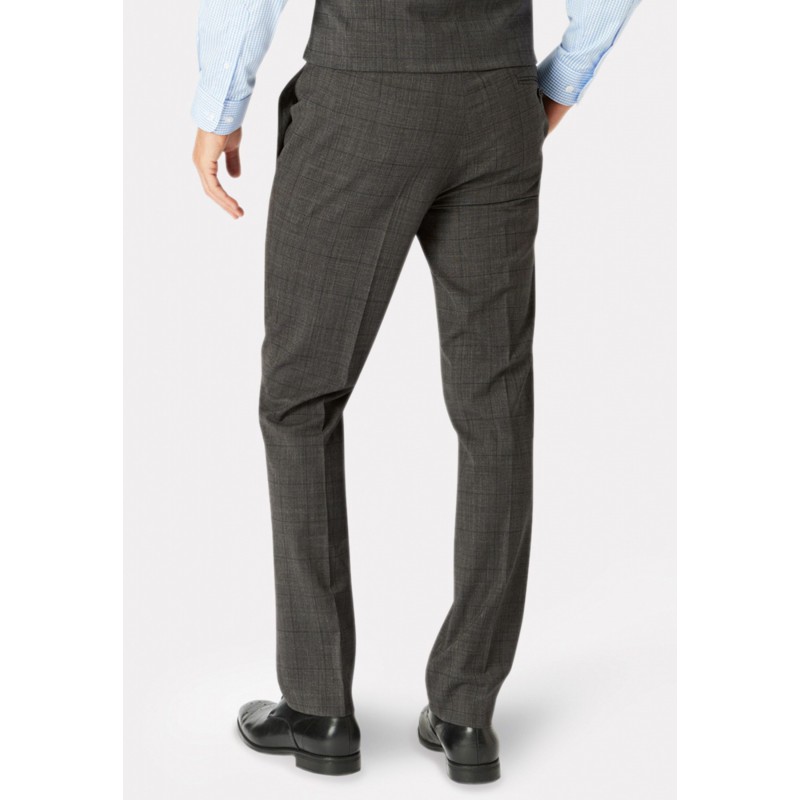 Suit Trousers Brook Taverner Tailored Fit Cassino Grey Check Washable Suit Trouser £81.00