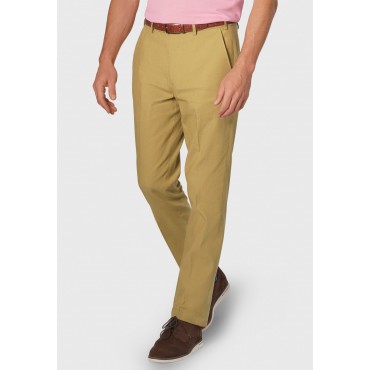 Fit Trousers Brook Taverner Tailored Fit Amiss Sand Linen Cotton Stretch Trouser £54.00