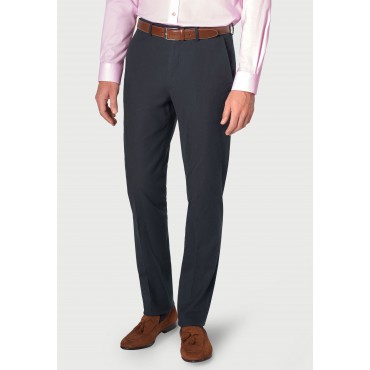 Fit Trousers Brook Taverner Tailored Fit Amiss Navy Linen Cotton Stretch Trouser £54.00