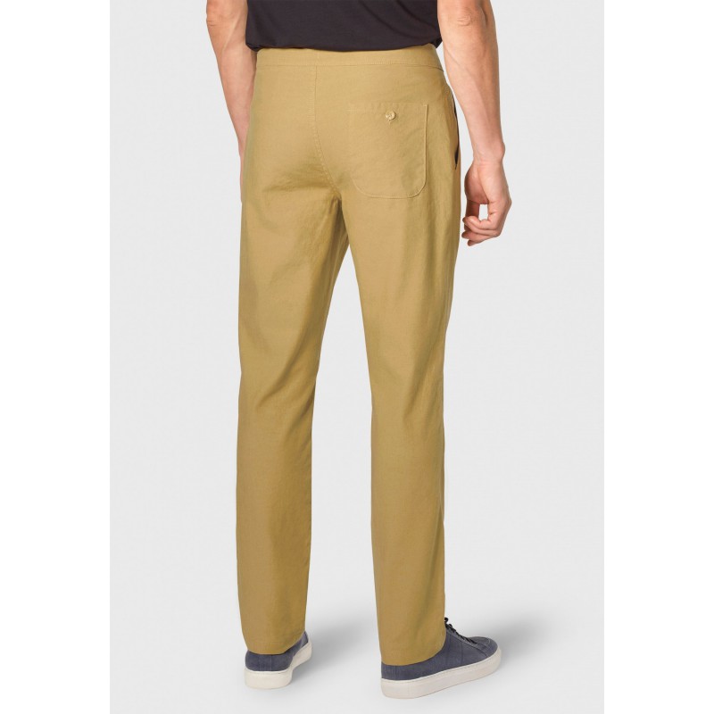 Fit Trousers Brook Taverner Regular Fit Cowdrey Sand Linen Cotton Stretch Drawcord Trouser £54.00