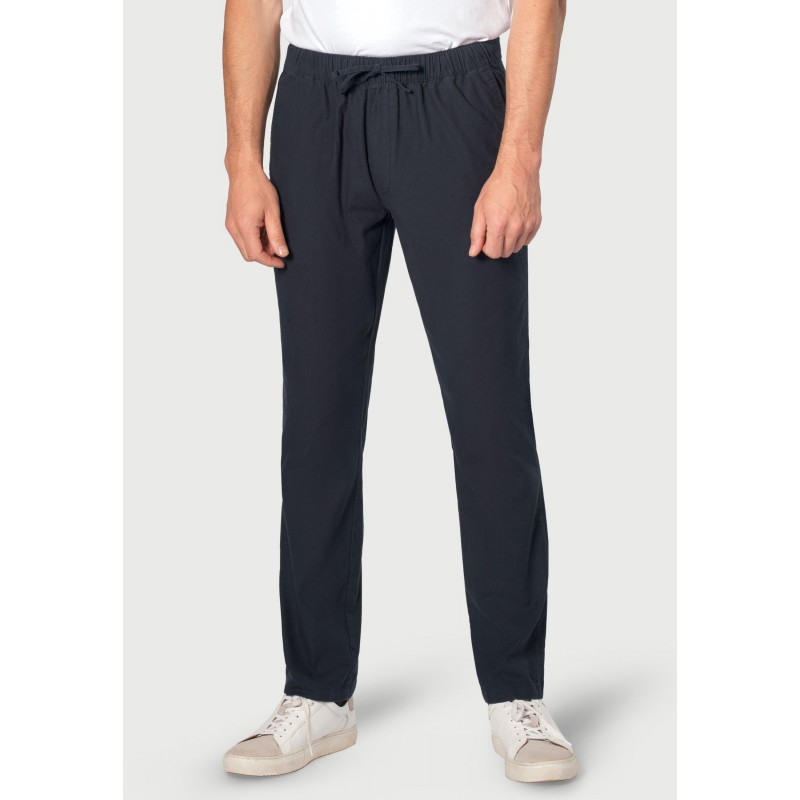 Fit Trousers Brook Taverner Regular Fit Cowdrey Navy Linen Cotton Stretch Drawcord Trouser £54.00