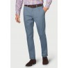 Fit Trousers Brook Taverner Tailored Fit Illingworth Blue Cotton Stretch Trouser £45.00