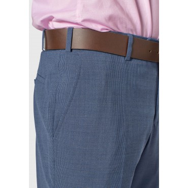 Fit Trousers Brook Taverner Tailored Fit Reeve Airforce Blue Microcheck Wool Rich Trouser £53.00