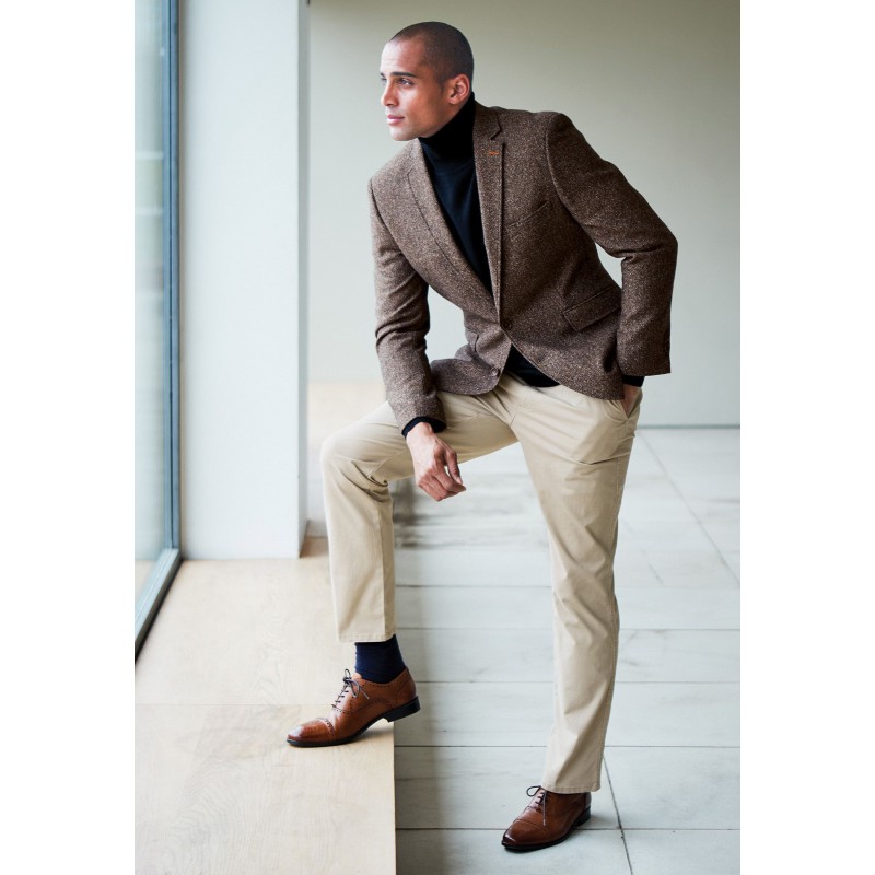 Fit Trousers Brook Taverner Tailored Fit Ben Stone Non-Iron Cotton Stretch Chinos £54.00