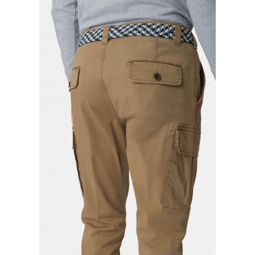 Cargo Trousers Brook Taverner Tailored Fit Carlos Sand Cotton Stretch Cargo Trouser £54.00