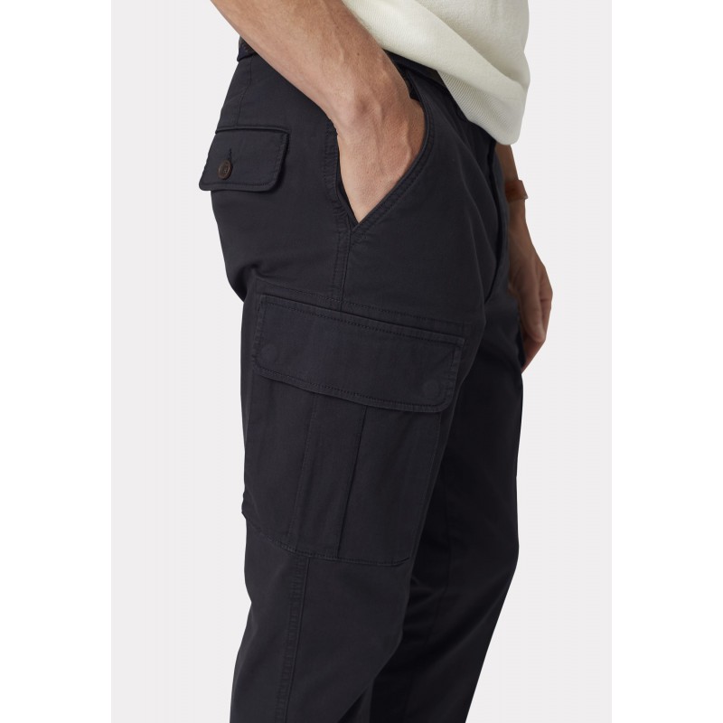 Cargo Trousers Brook Taverner Tailored Fit Carlos Navy Cotton Stretch Cargo Trouser £54.00