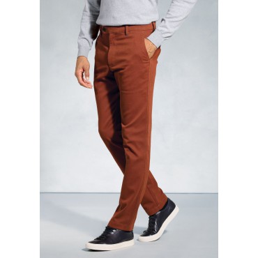 Fit Trousers Brook Taverner Tailored Fit Seychelles Rust Cotton Blend Twill Trouser £54.00