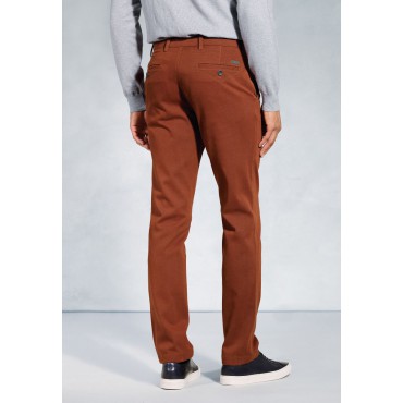 Fit Trousers Brook Taverner Tailored Fit Seychelles Rust Cotton Blend Twill Trouser £54.00