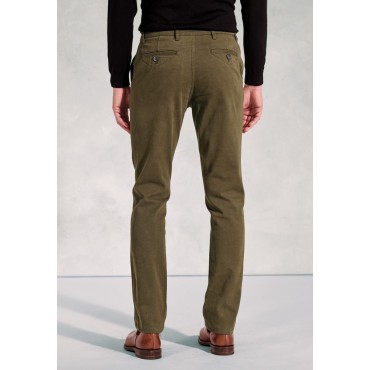 Fit Trousers Brook Taverner Tailored Fit Seychelles Olive Cotton Blend Twill Trouser £54.00