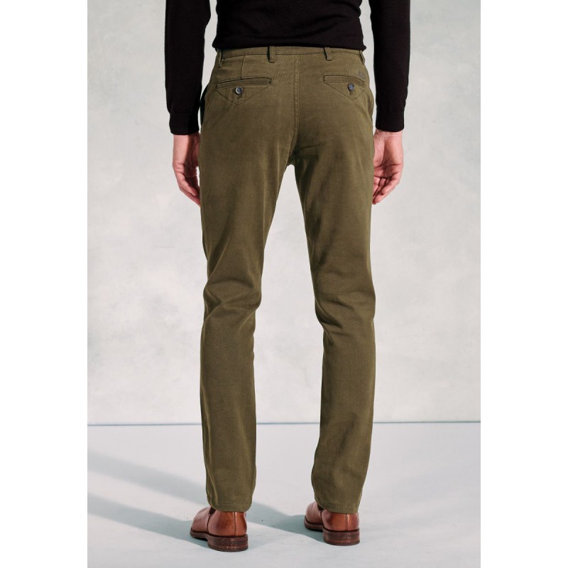 Fit Trousers Brook Taverner Regular Fit Seychelles Olive Cotton Blend Twill Trouser £54.00