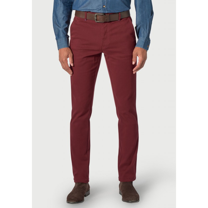 Fit Trousers Brook Taverner Tailored Fit Seychelles Berry Cotton Blend Twill Trouser £54.00