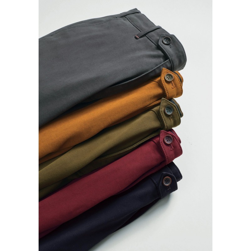 Fit Trousers Brook Taverner Tailored Fit Seychelles Berry Cotton Blend Twill Trouser £54.00