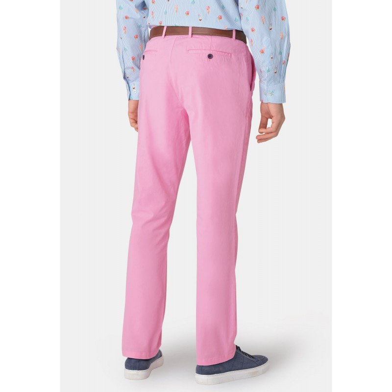 Fit Trousers Brook Taverner Tailored Fit Ribblesdale Baby Pink Cotton Stretch Chinos £45.00