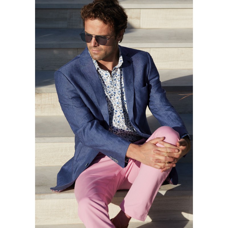 Fit Trousers Brook Taverner Tailored Fit Ribblesdale Baby Pink Cotton Stretch Chinos £45.00