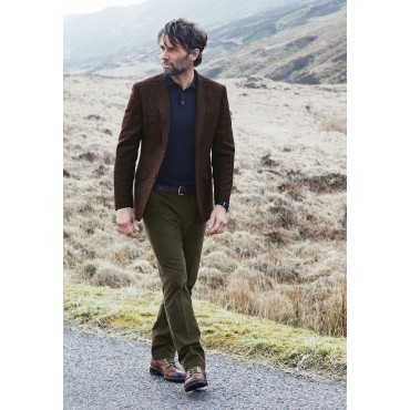 Moleskin Trousers Brook Taverner Regular Fit Kerswell Olive Cotton Moleskin Trouser £62.00