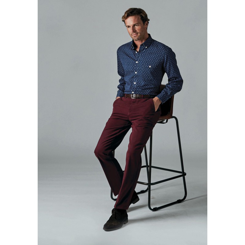 Moleskin Trousers Brook Taverner Regular Fit Kerswell Berry Cotton Moleskin Trouser £62.00